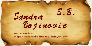 Sandra Bojinović vizit kartica
